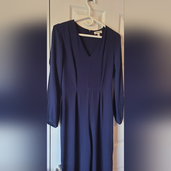 NEW!! Beautiful Blue Jumpsuit with Slit - Picture 4 of 7